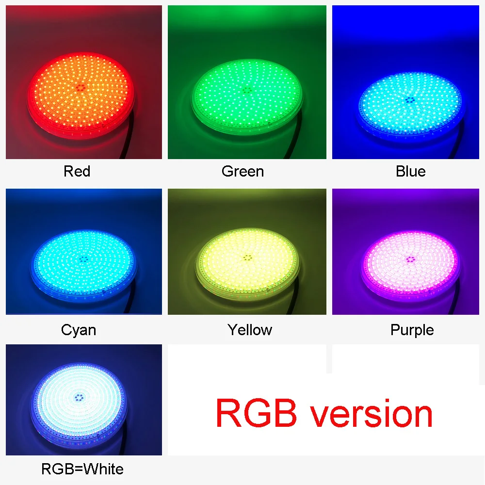 Полимерный светодиодный светильник для бассейна Fil 18 Вт 42 RGB Точечный замены