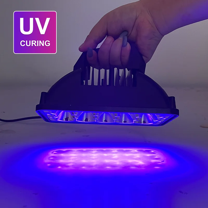 Led UV GEL Curing Lamp Ultraviolet Light Cure Oil Printing Machine Glass Ink Paint Silk Screen 3D Printer 365nm UVCURING3.0-75