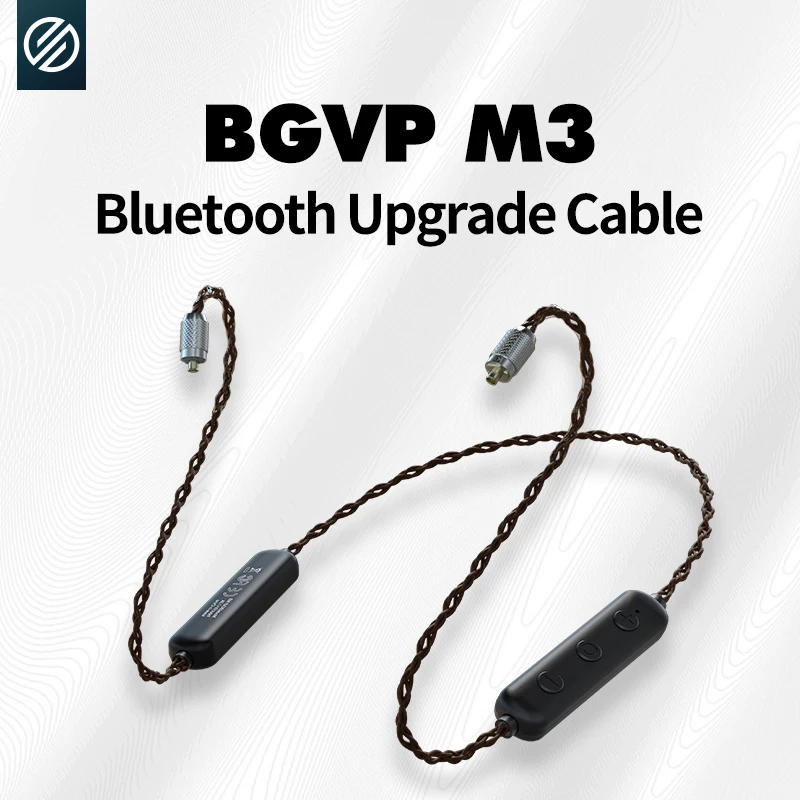 BGVP-Cable para auriculares inalámbricos M3 Ture, Compatible con Bluetooth 5,2, Adaptive APTX/AAC/SBC, Chip Qualcomm QCC5144, MMCX, 2 pines