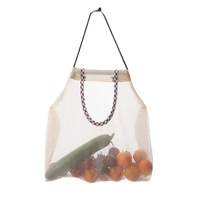 reusable hangable fruit and vegetable net bag kitchen hollow breathable onion convenient bathroom storage garlic ginger mesh bag