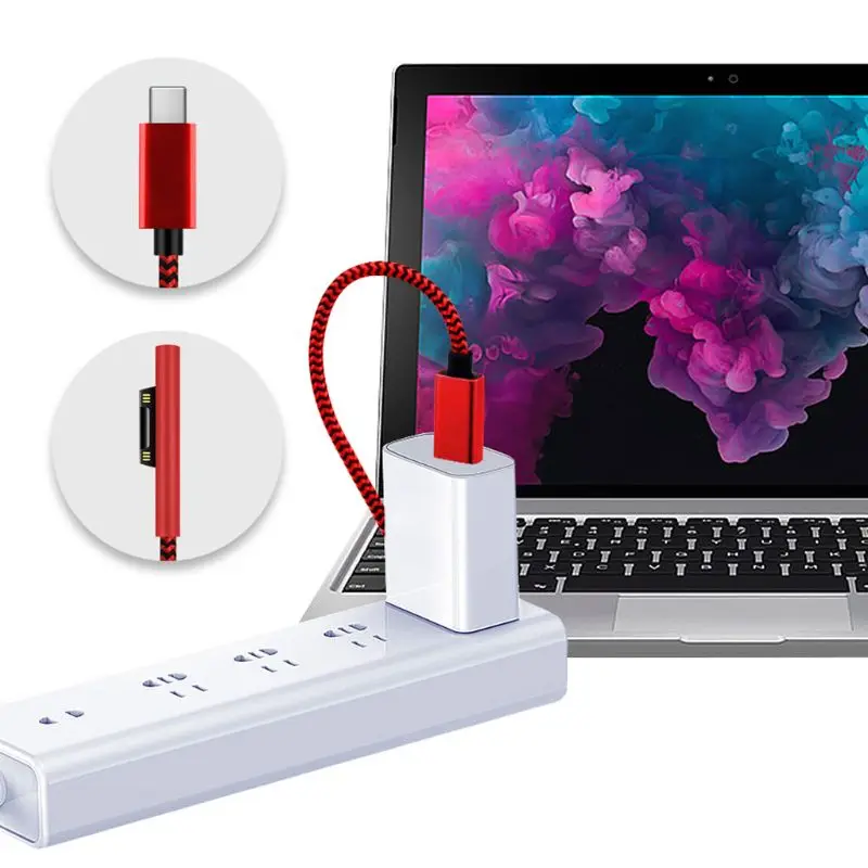 

2021 New Type-C Power Charger Pd Fast Charging Cable for microsoft- Surface Pro 3 4 5 6 7