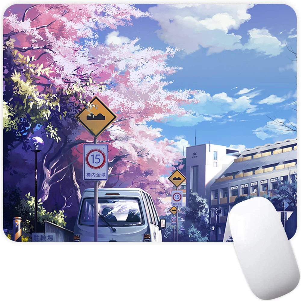 Маленький игровой коврик для мыши компьютерный ноутбука аниме ландшафтный