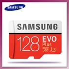 Карта памяти microSD SAMSUNG, карта Micro SD класса 10, 128 ГБ, 256 ГБ, 64 ГБ, EVO Plus, tarjeta, TF-карта 4K, 32 ГБ