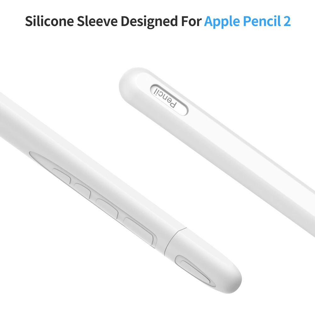 Противоскользящий силиконовый чехол для карандашей защитный Apple Pencil 2 JR
