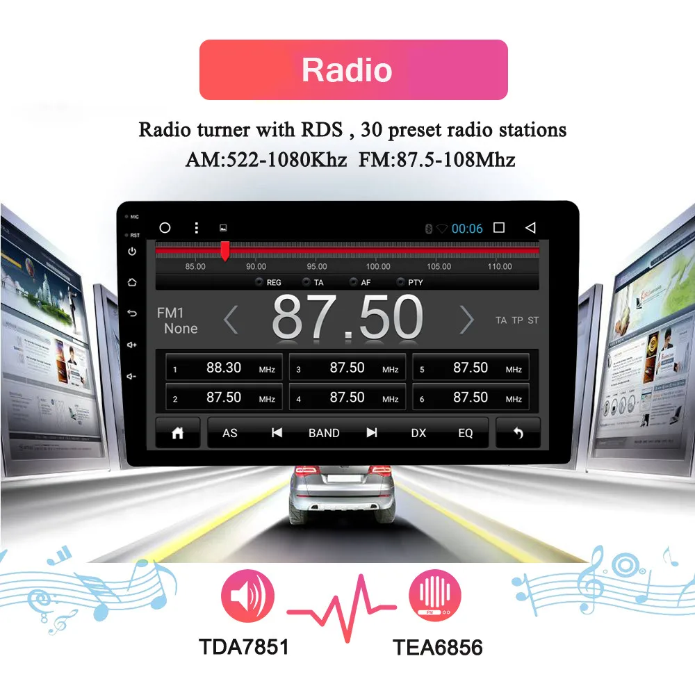 9/10.1 'ɲ Din Android 9 1 автомобильный Радио стерео Мультимедийный плеер GPS навигация