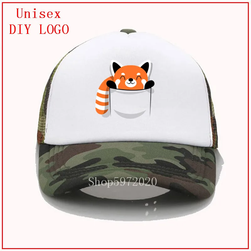 Красная панда папа шляпа хлопок вышивка бейсбольная кепка женские кепки мужские