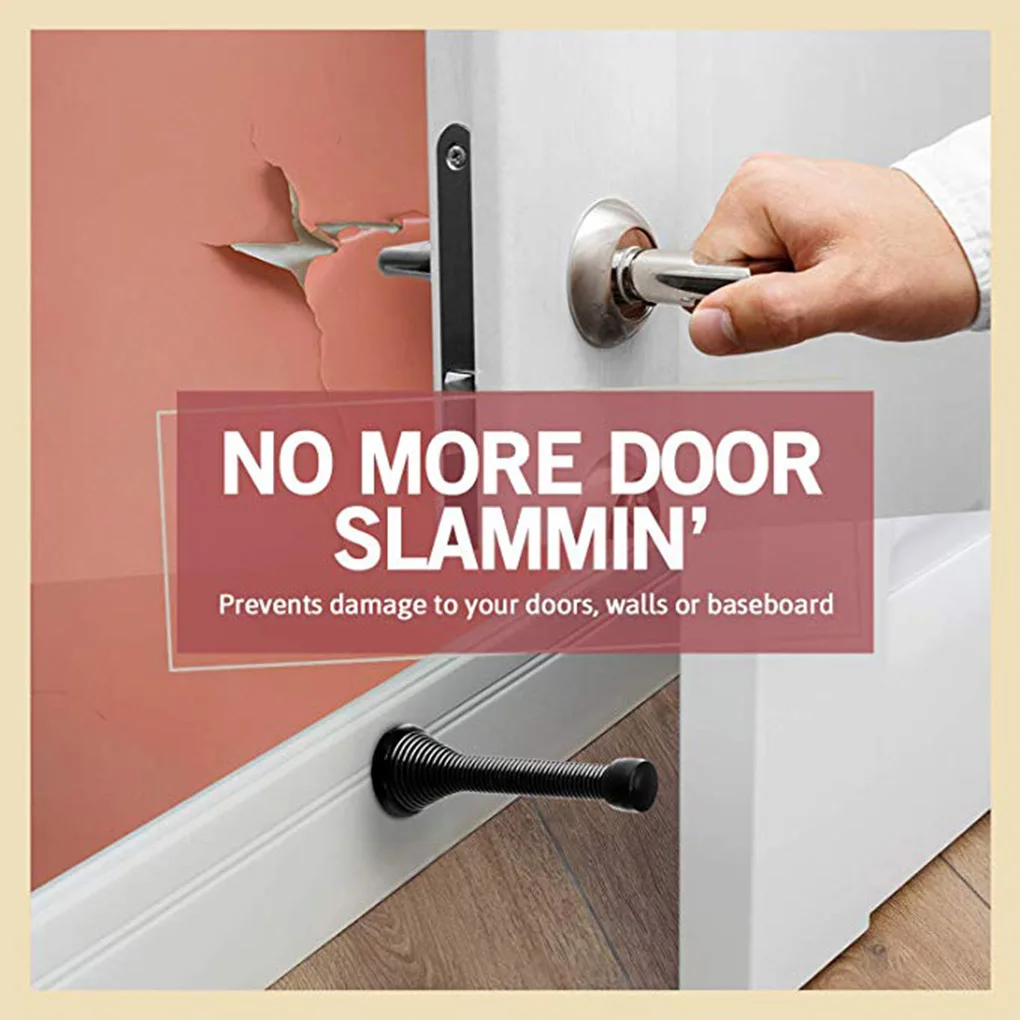 Пружинная настенная дверь матовый стоп бампер сверхмощный Mteal дверной стопор