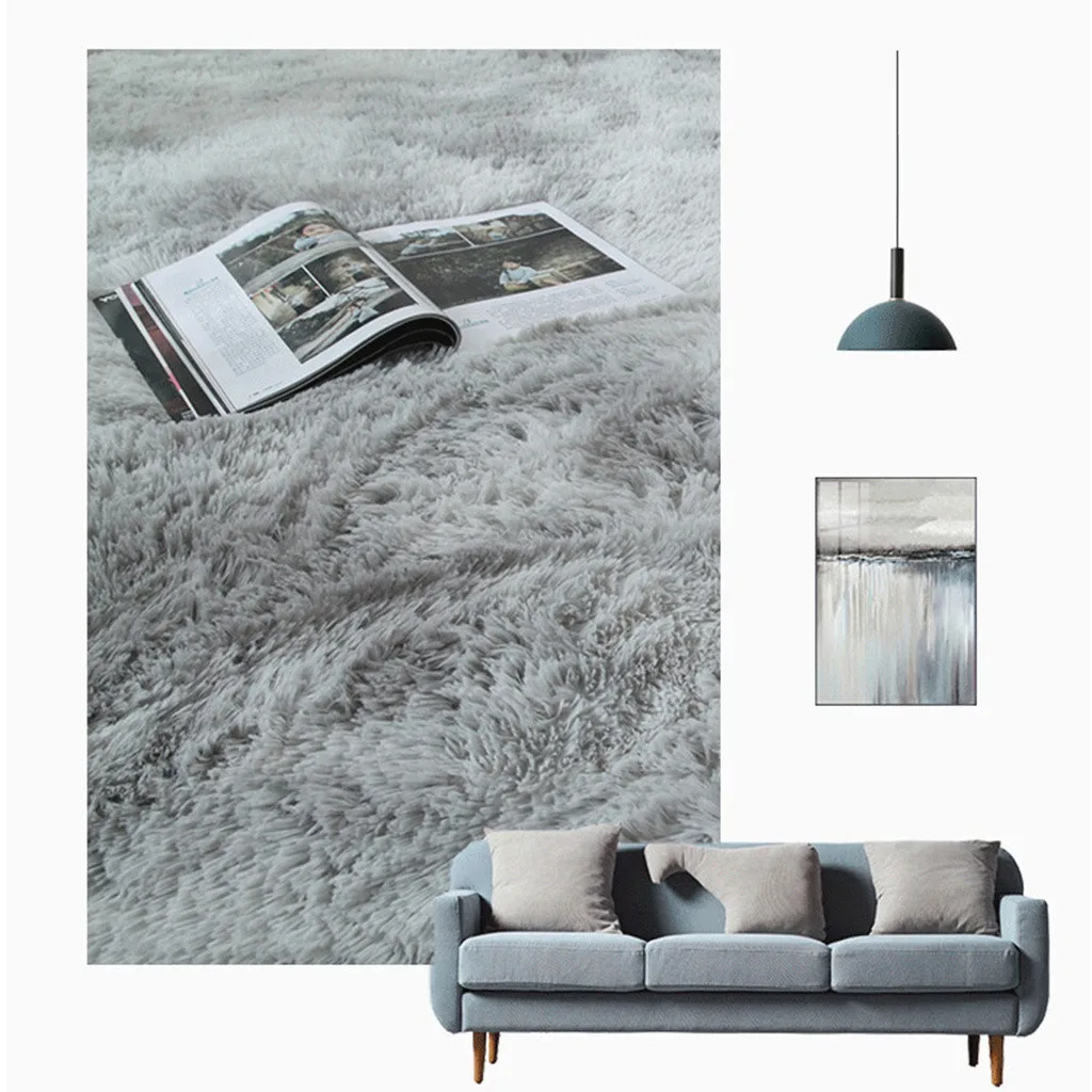 Мягкий ворсистый ковер для гостиной европейский домашний теплый плюшевый