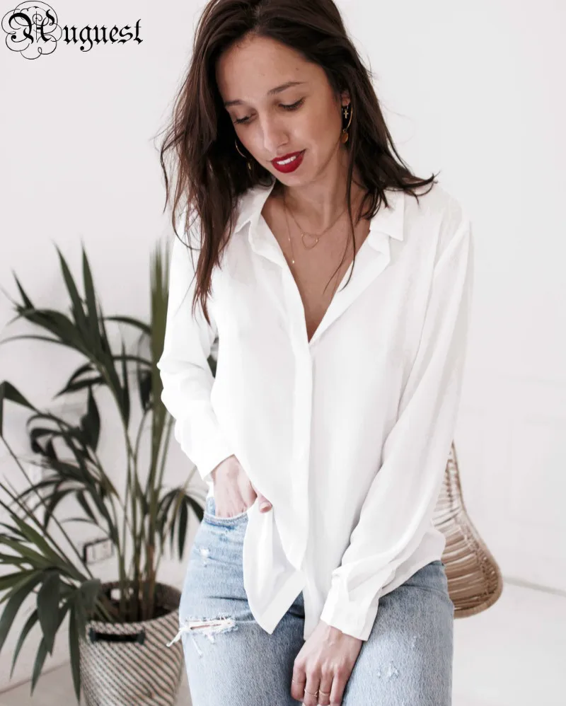 2019 женские сексуальные белые кружевные футболки открытая спина с v-образным