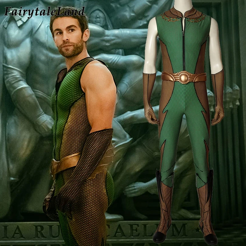 The Deep Cosplay Costume Halloween Superhero Outfit Fancy The Boys Costume Arrow Suit Custom Made Green Jumpsuit