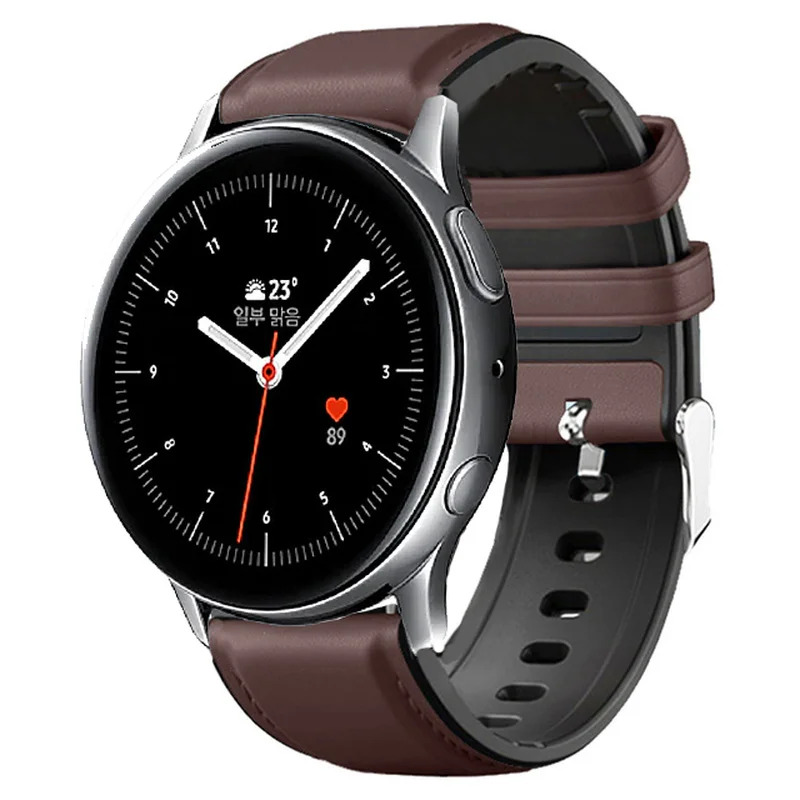 Браслет кожаный и силиконовый для смарт-часов Samsung Galaxy Watch Active 2 44 мм 40 - купить по