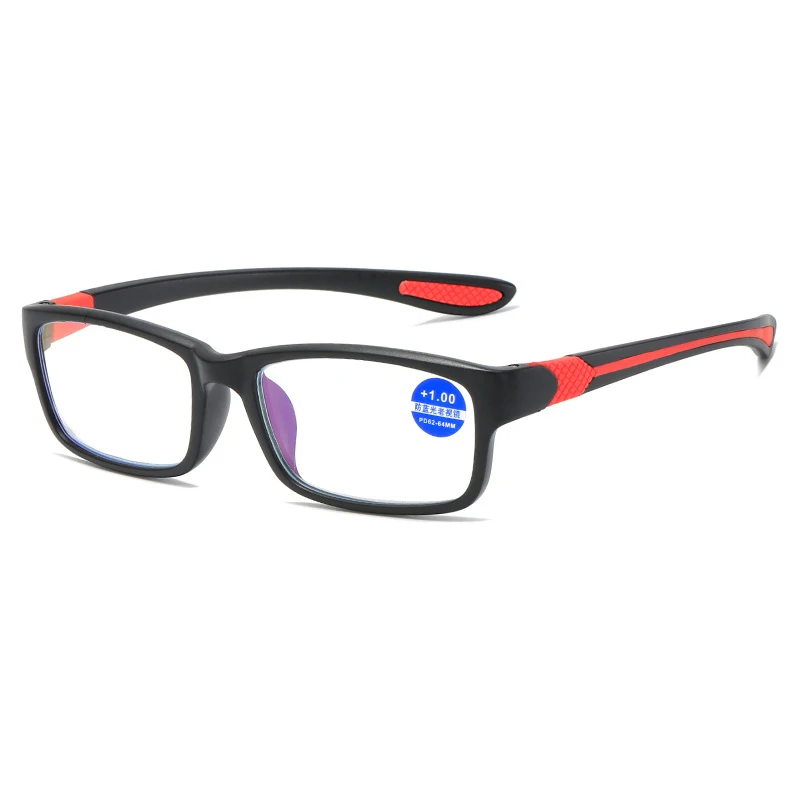 Zilead Reading Glasses Men Women Sports Anti-blue Light Eyewear Black Red TR90 Frame Presbyopia Eyeglasses +100 to+400 | Аксессуары для