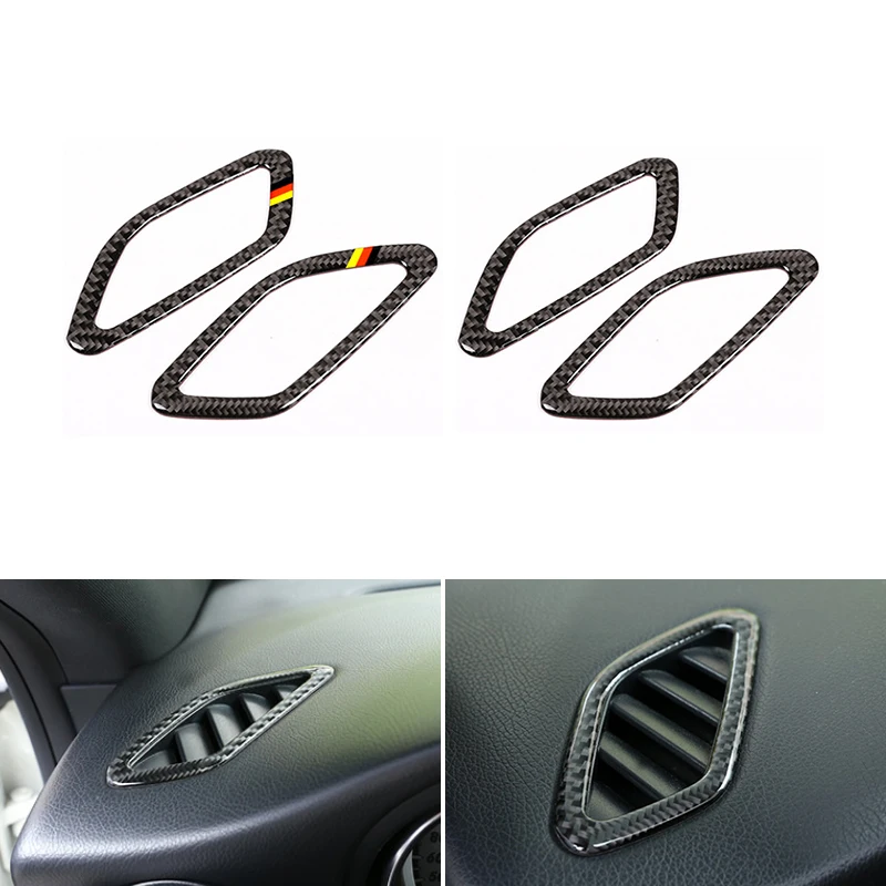 

Real Carbon Fiber Dashboard Air Condition Air Outlet Cover Trim For Mercedes Benz A GLA CLA Class W176 X156 C117 14-17