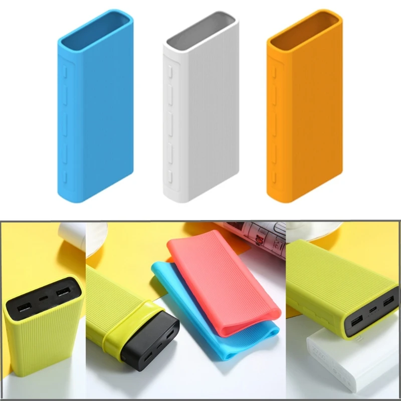 Power Bank Case For Xiao mi Silicone Cover 20000mAh External Battery Pack for PLM07ZM/PB2050ZM/PLM18ZM |