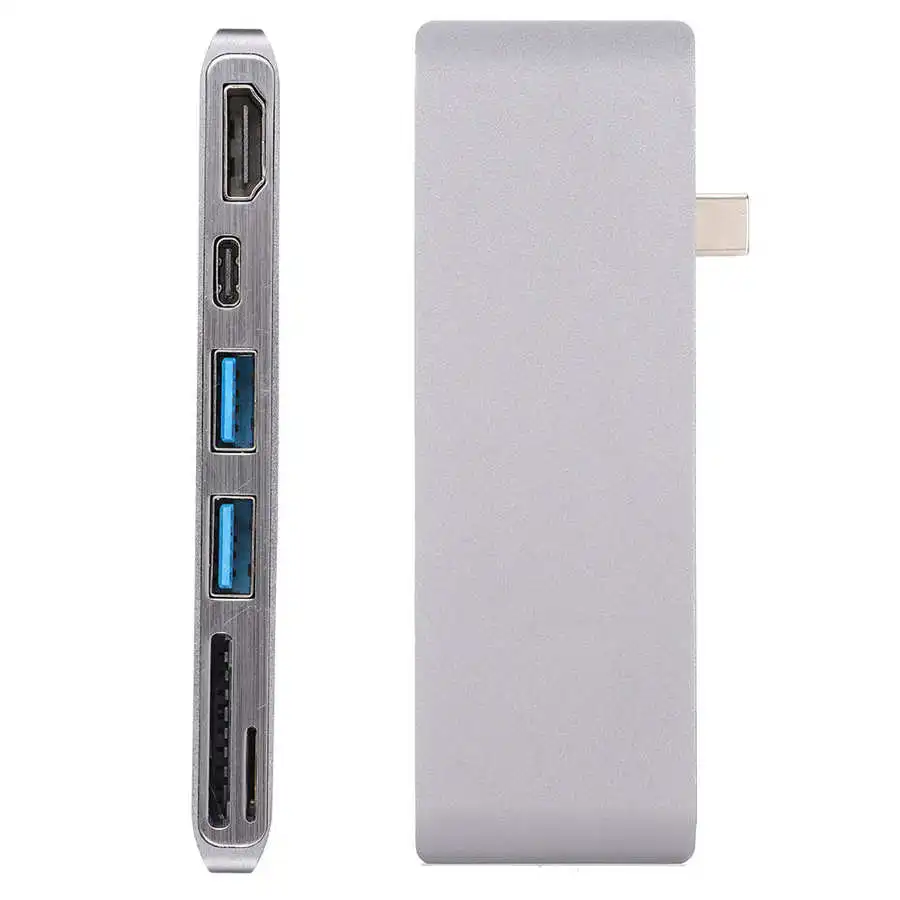 Адаптер концентратор 6 в 1 Type C к 4K x 2K 1080P USB3.0 /TF карта адаптер портов cx1 USB 3 0x2 SDx1 Micro
