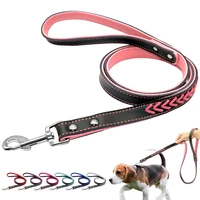 120cm long braided leather dog leash pet dog leash lead puppy walking training traction rope belt for small medium dogs