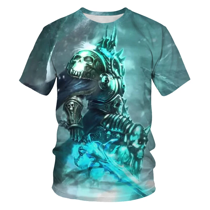

3D printing domineering men T-shirt War series characters Summer new cool T-shirt large size 6X