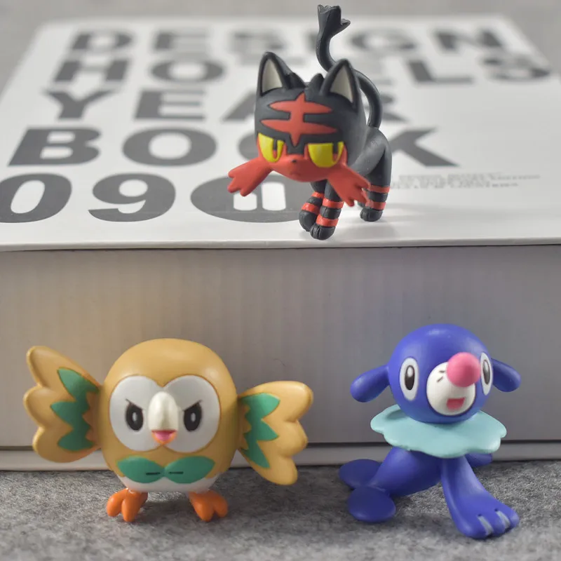 Takara Tomy Подлинная кукла Покемон чармандер попплио Литтен Пикачу ролет Treecko Eevee