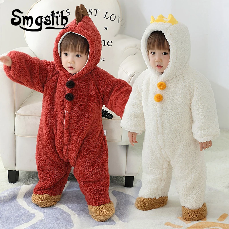 

SMGSLIB Baby Winter Clothes Newborn Baby Girls Overall Autumn Baby Romper For Baby Boys Jumpsuit Costume Infant Clothing Sets