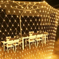 3x2m christmas mesh fairy string light 192led net curtain lights 8modes eu new year outdoor garden wedding bedroom decoration