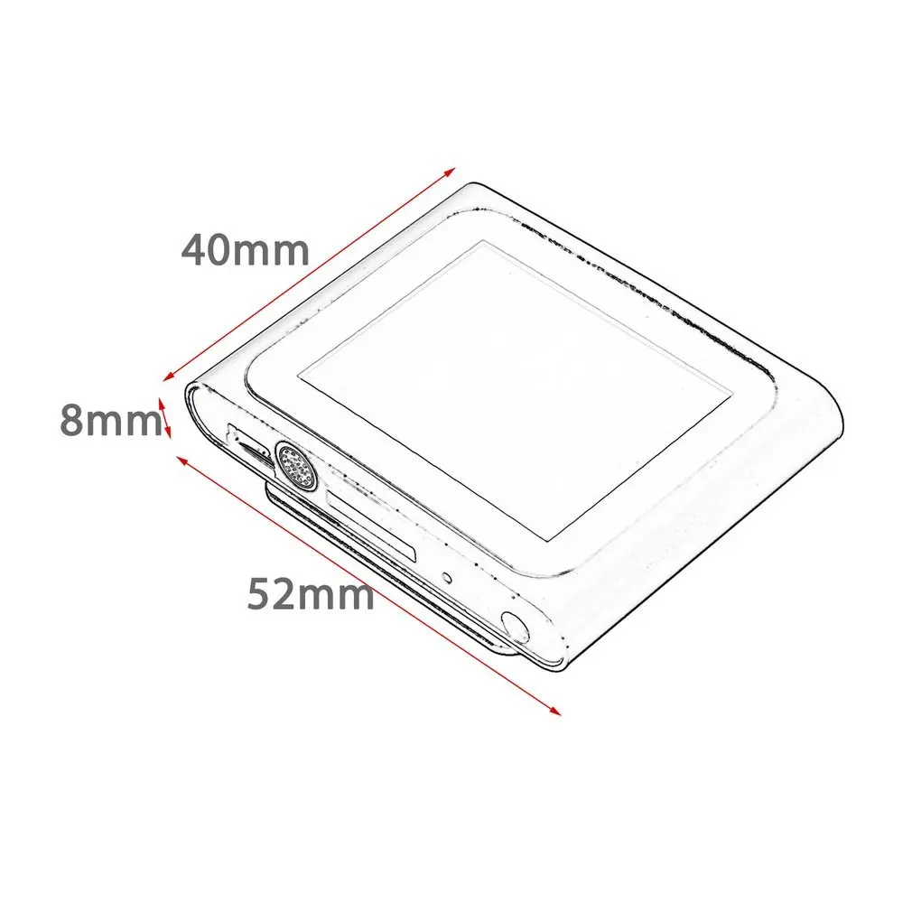 LCD Screen Display 6th Generation Music Media Video Movie FM Radio MP4 Player Portable 1.8 Inch Xiugai Qudiao 16G MP3 52*40*8mm |