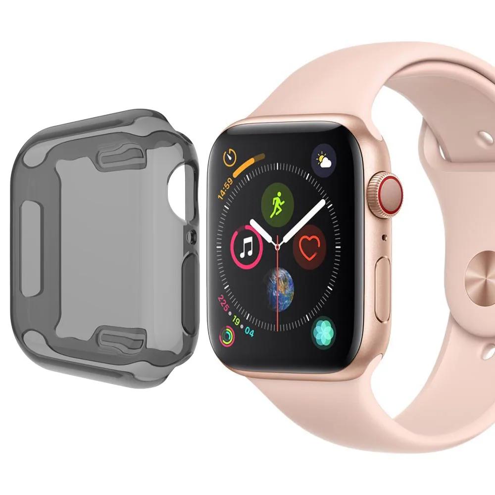 Мягкий чехол из ТПУ для Apple Watch Series 4 Case 40 мм 44 полный защитный Экран Защитная
