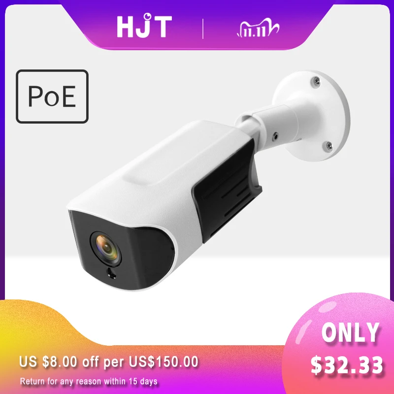 IP камера HJT 1080P МП для системы видеонаблюдения водонепроницаемая уличная ИК