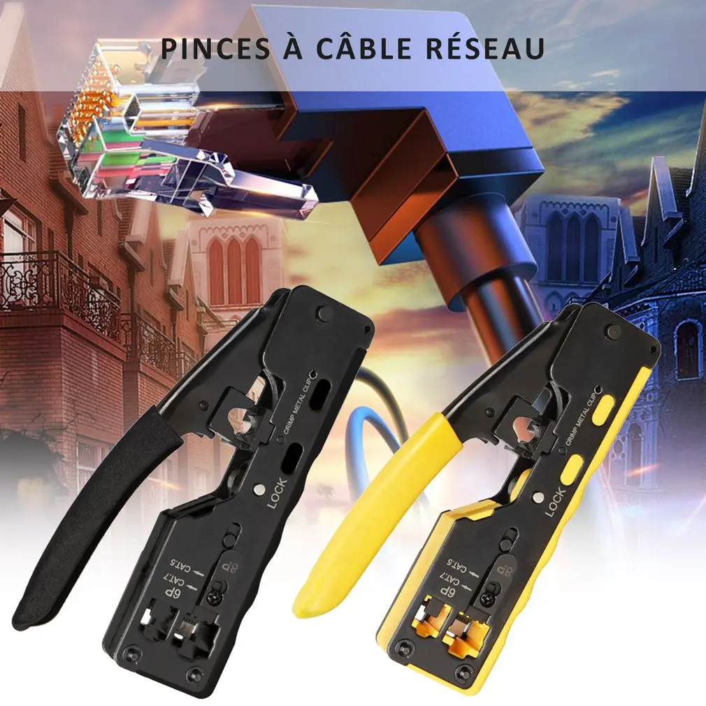 

Hot Newest 6P8P Dual-purpose Network Tool Crimping Wire Network Cable Pliers Modular Connector Ethernet Cable Crimping Tool
