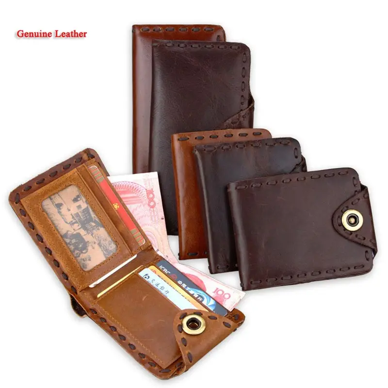 Кошельки из натуральной кожи для мужчин Роскошные Короткие Длинные кредитные