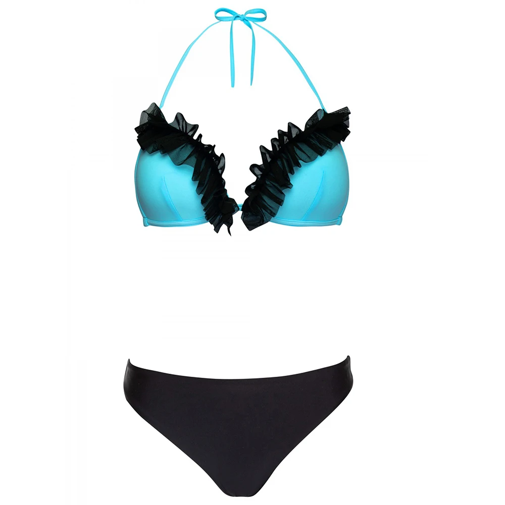 

Women Ruffle Bikinis Sexy Push Up Swimsuit Two Piece Swimwear Summer Beach Bathing Suit Triangle Plus Size Biquini