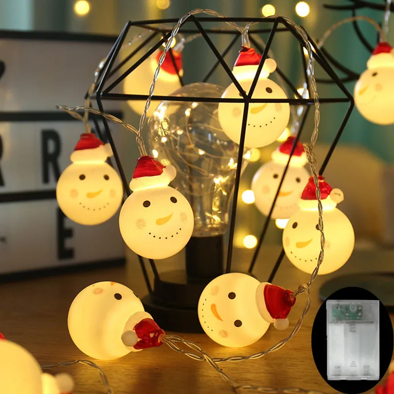 

Santa Claus 2m 3M Led Lights Merry Christmas Decoration for Home 2021 Christmas tree Ornament Xmas Tree Hanging New Year 2022