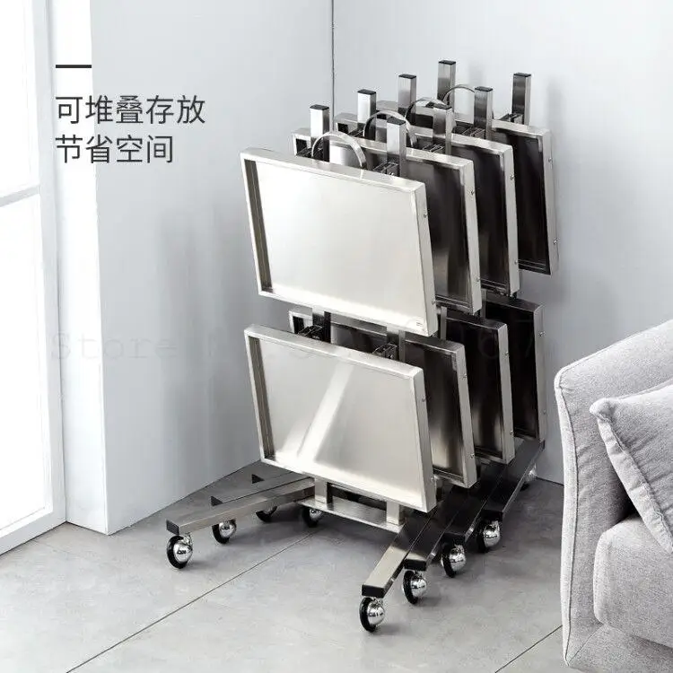 Новая тележка для салона красоты из нержавеющей стали складной инструмент