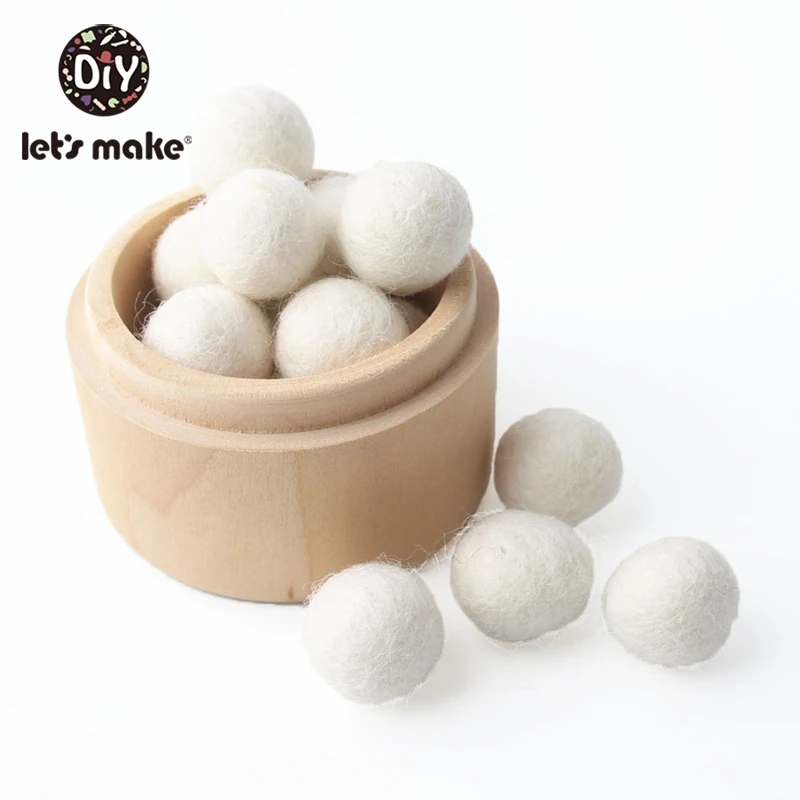 White 120 шт 20 мм шарик из шерстяного войлока помпоны шарики DIY домашний декор для детской комнаты Висячие зеленые розовые белые лаймовые фиолетовые фетровые шары - Цвет: White