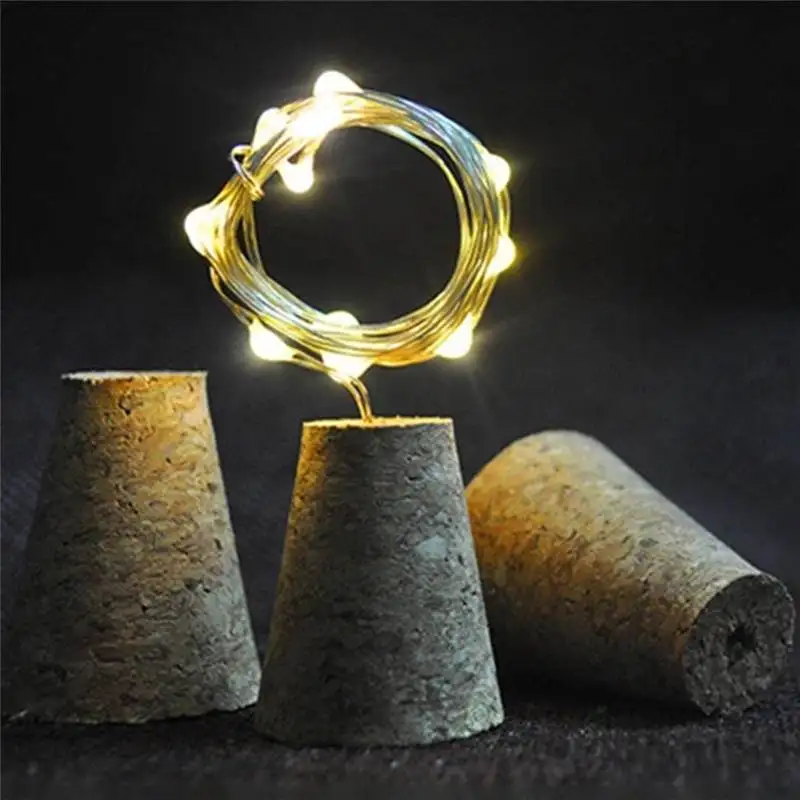 2 м 20LED 4 режима таймер установка водонепроницаемый медный провод пробковая