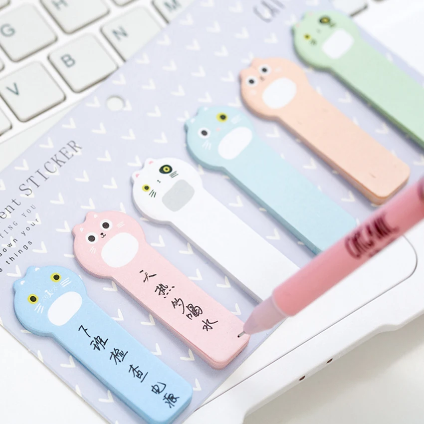 Стикер для заметок в виде кошки 16 цветов | Дом и сад