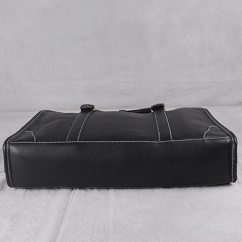 Сумка AETOO мужская кожаная портфель горизонтальный большой вместимости на одно