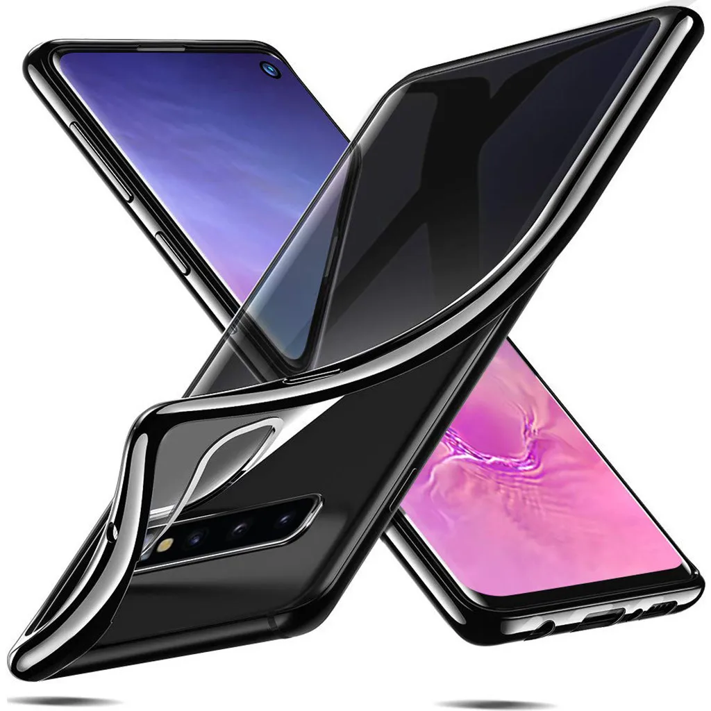 Для Samsung S10 Plus ударопрочный бампер прозрачный силиконовый чехол для телефона