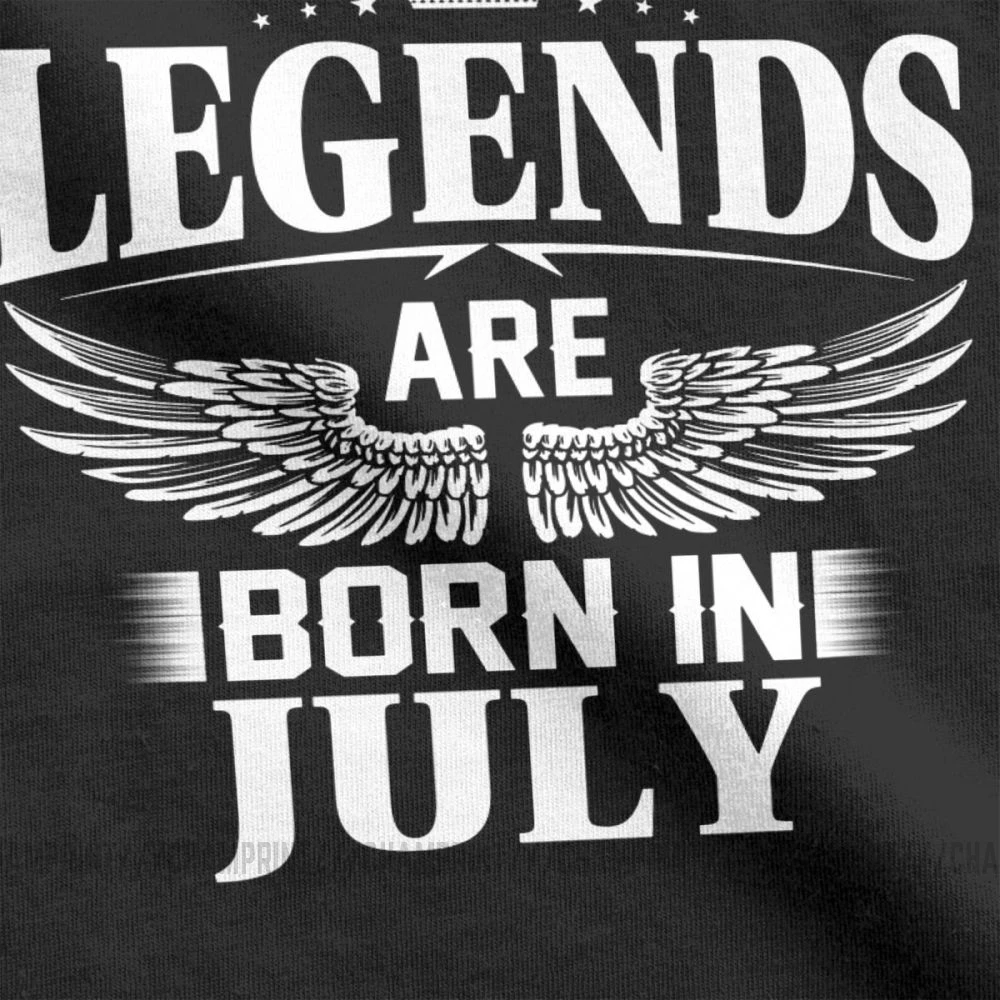 Футболки Legends Are Born In день рождения в июля Мужская футболка с юбилейной короной