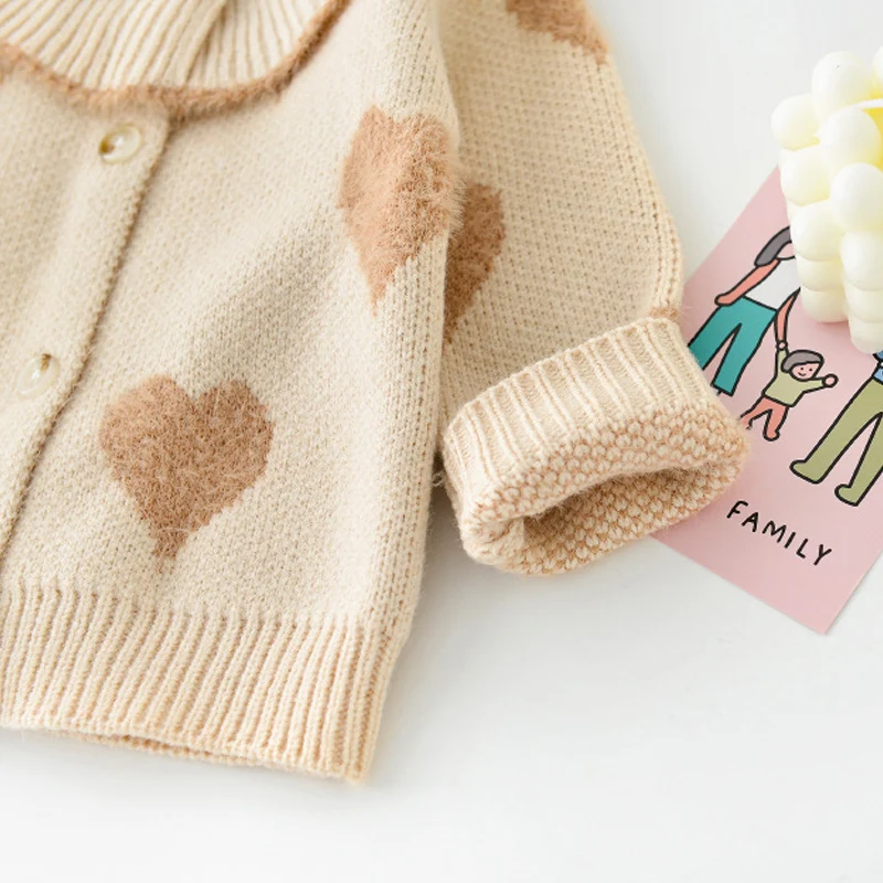 

Humor Bear 2020 Infant Long Sleeves Cartoon Coat Straps Triangle Jumpsuit Sweater Two-Piece Set Baby Girls Winter Clothes
