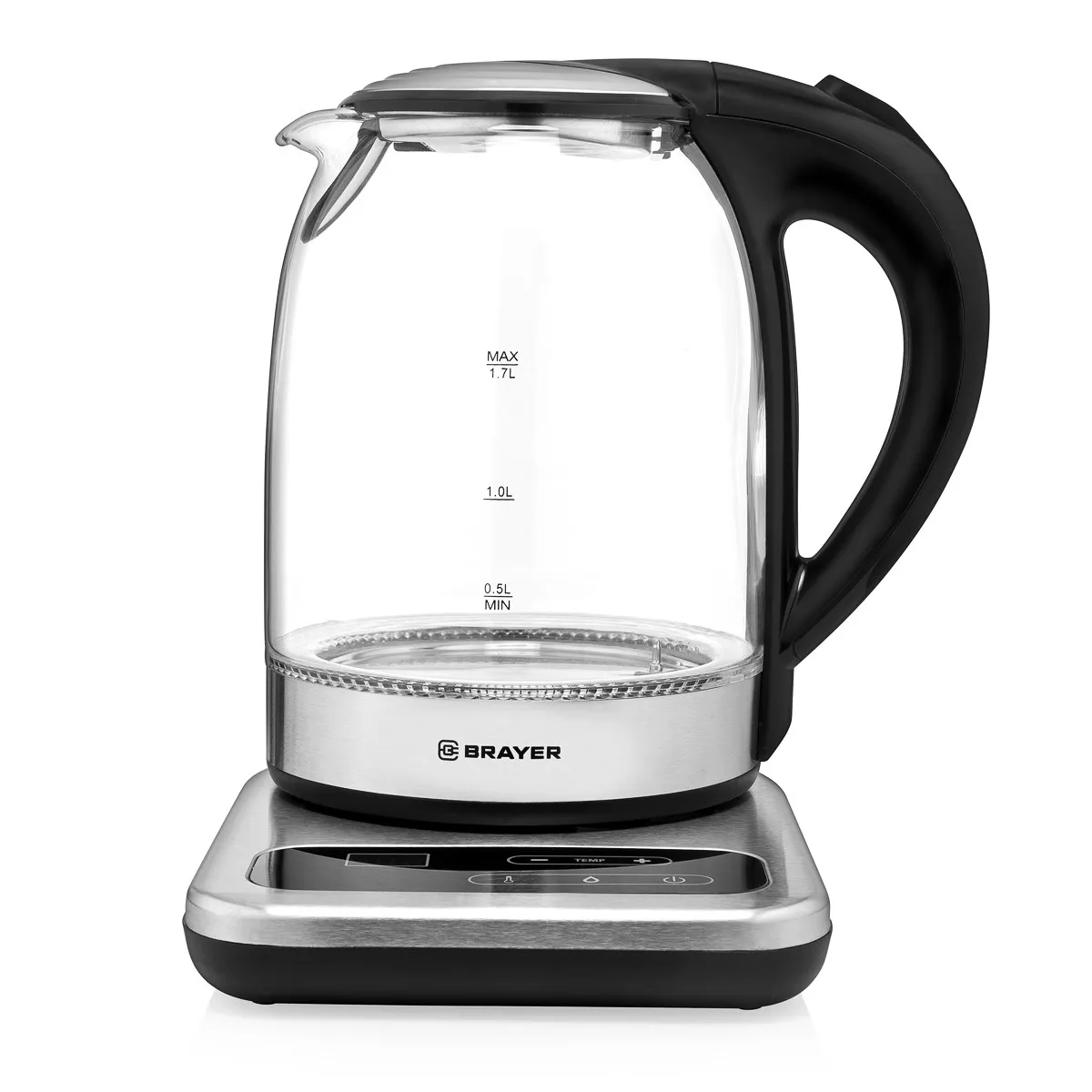 Чайник электрический BRAYER BR1003 (объем 1.7 л функции кипячения и подогрева воды для
