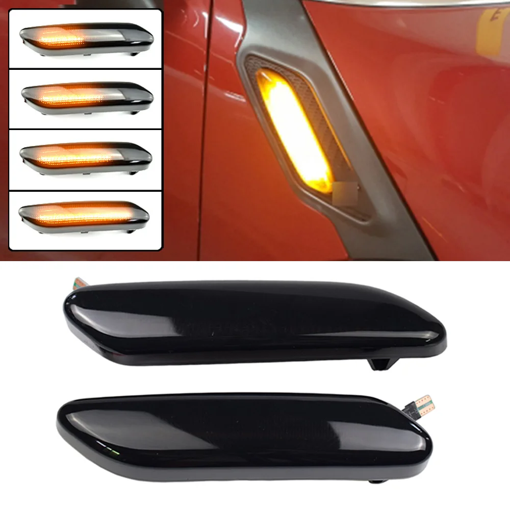 2pcs Flowing Turn Signal Light Dynamic LED Side Marker Repeater Lamp Panel For Mini Cooper R60 R61 2012-2017 | Автомобили и