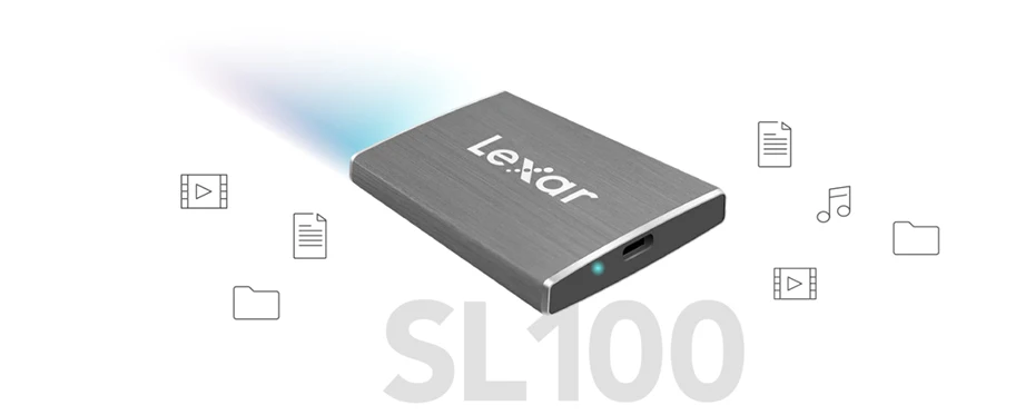 Lexar SL100 портативный SSD USB 3,1 Gen2 внешний SSD жесткий диск HDD 550 МБ/с./с 512 ГБ 240 ГБ твердотельные накопители внешний жесткий диск