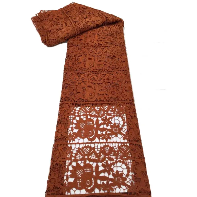 

Brown African Mesh Lace Fabric High Quality Sequins French Net Tulle Lace Fabric Mesh Lace For Wedding Sewing XY-1455