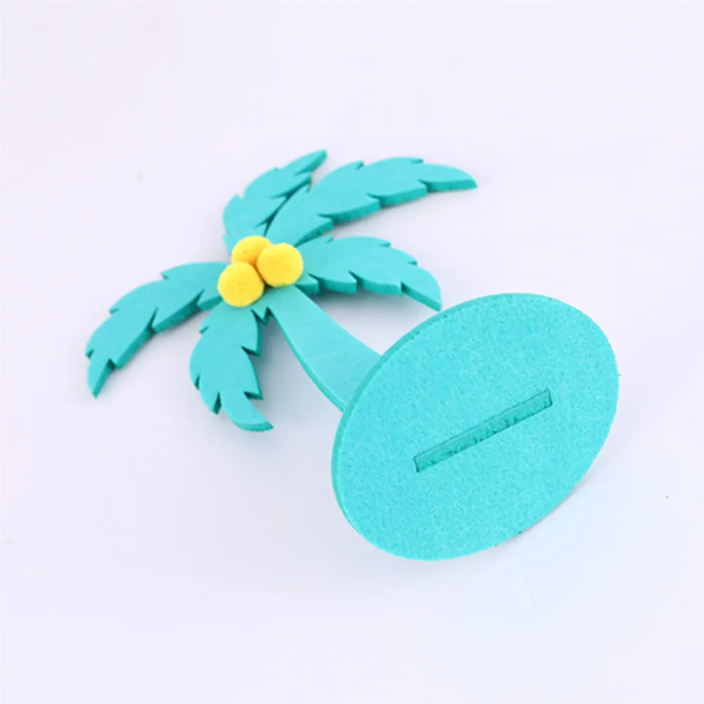 

2pcs 23 Types Tropical Theme Felt Ornaments Decoration DIY Flamingo Children's Birthday Party Home Baby Shower Table Decorations