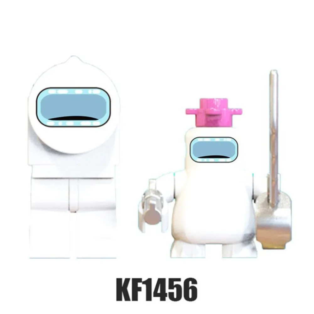 

8 pcs/set Among Us Building Blocks Game Assembly Model Creativity Action Figure Doll Assembled Children Toy Christmas Gift