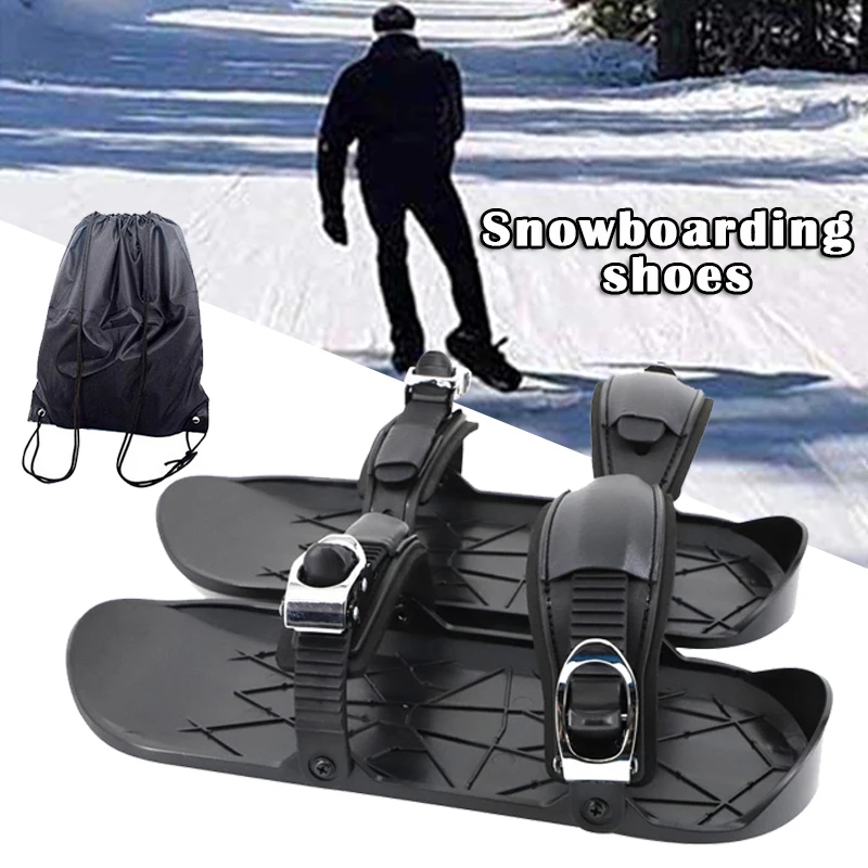 NEW Mini Ski Skates Snow Shoes Adjustable Skiing Mini Sled Snowboard Snowblades Wall Sport Ski Boots Snowparks Forest