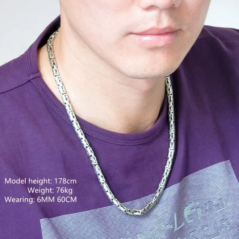 BOCAI Новое Чистое Серебро S925 ювелирное изделие мужское ожерелье Rretro мир линии 2021