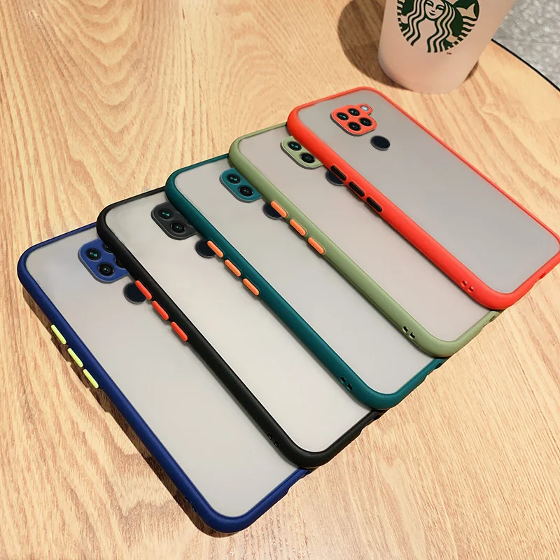 Shockproof Soft TPU Silicone Clear Case Cover For Xiaomi Redmi Note 9 Phone Case Shockproof Simple Matte Anti Scratches Cover
