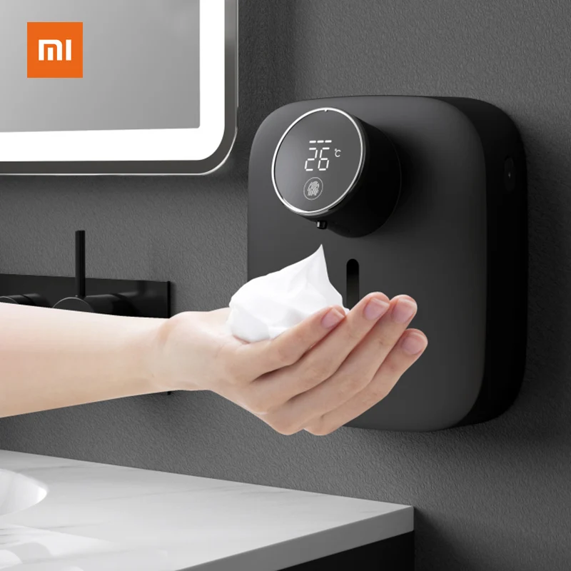 

NEW Smart Temperature Display USB 320ml Wall-mounted Automatic Soap Dispenser Rechargeable Waterproof Infrared Sen sor Foam