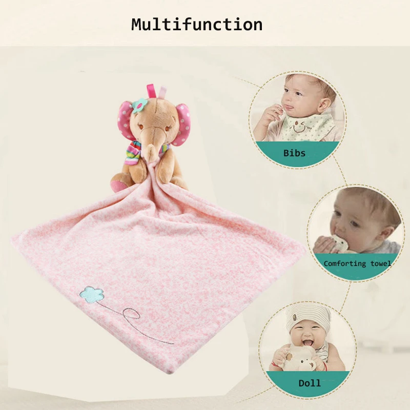 

Baby Plush Stuffed Toys Cartoon Animal Soothe Appease Towel Comforter Doll For Newborn Soft Comforting Blanket Sleeping Toy Gift